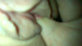 Finger in wife's pussy