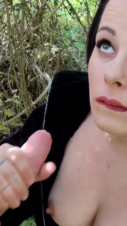Emily Purple give a blowjob in a fur jacket | Clip 2