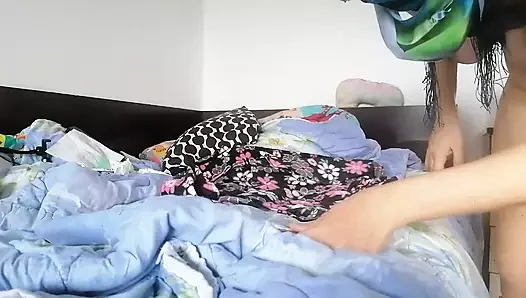 Amateur Wife Fingers Pussy Orgasm with Moans. Latina Big Ass, Big Tits.