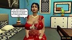 Vol 1 deel 6 II - Desi Saree tante Lakshmi misleid en werd dubbel gepenetreerd door haar zwager - slechte grillen