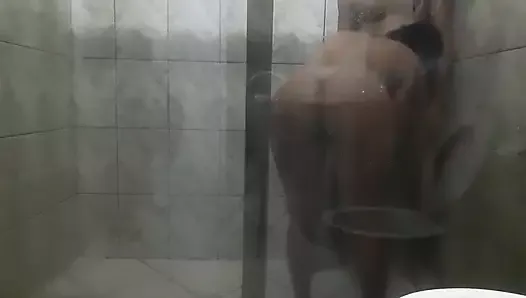 Part1 Sex in the bathroom with a big couple, big ass and big dick.