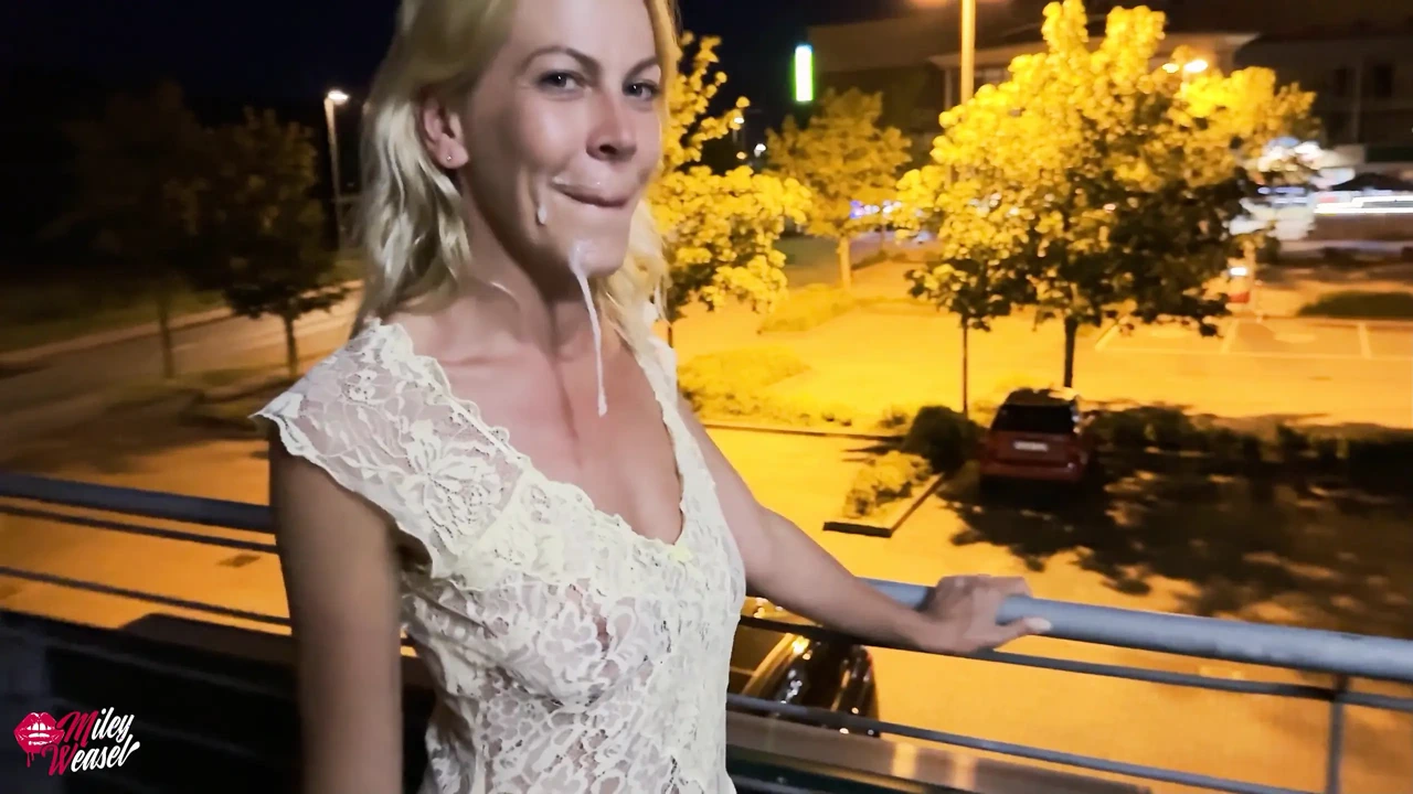Crazy!! Blonde Babe Fucked in Public After Date!!