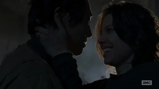 AMWF Lauren Cohan English Female Interracial Hug Korean Male