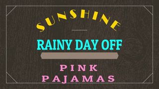 Dia chuvoso de &#39;sol&#39; de pijama rosa