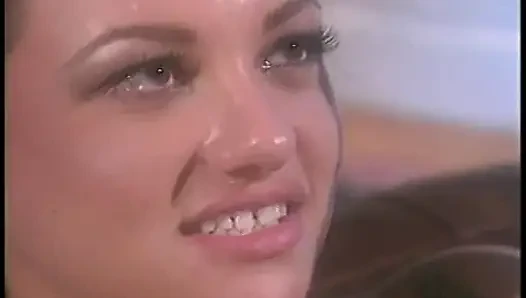 Guy gets head and drills sexy brunette on ottoman
