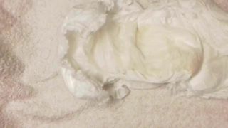Masturbating and cum in Muumi diaper