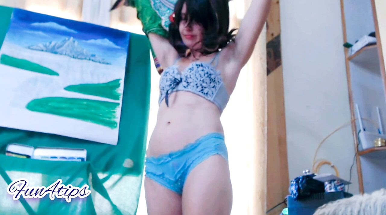Amazing stripping and teasing milf.
