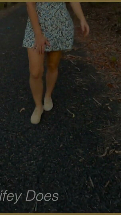 Wifey heads out to the park totally braless and with her big tits on show | Clip 3