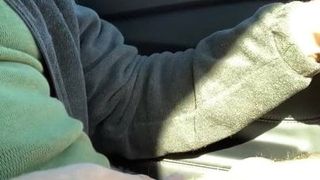 Stroking while driving with precum