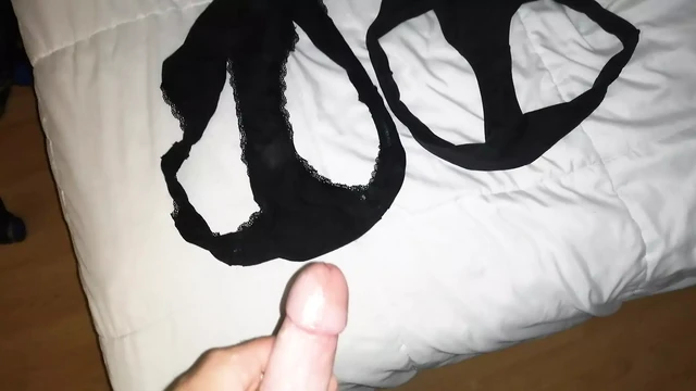 Cumming in my wife's dirty panties