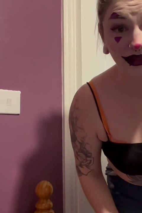 Clown Step-sister Spots You Creeping JOI Game