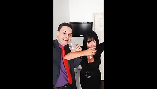 Donna Africa's feet play with the Andrea Dipre's cocks