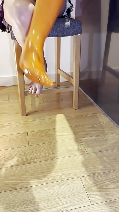 Layered Latex Toe Socks