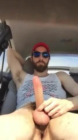 So excited to wank in a car