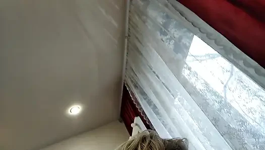 My slut and bitch wife, her beautiful big natural tits with large nipples, and my cock in her sweet mouth and anal plugs...