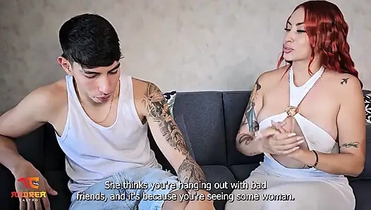 Mein nachbar lässt ihren stiefsohn bei mir, um zu babysitten, aber ich ficke nur seinen großen schwanz - andrea castro & esteban Gamboa