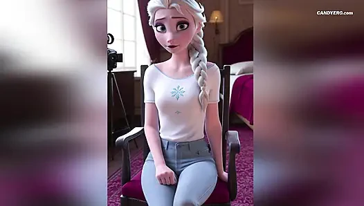 AI Generated Elsa From Frozen Gets Fucked Hard & Blowjob