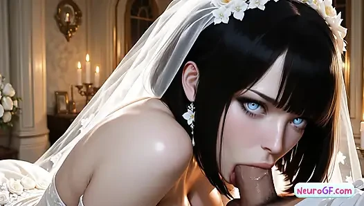 Stunning bride’s wedding dress is ruined by explosive sinful facials