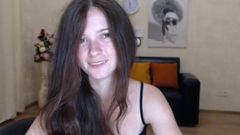 Süße 18-jährige Webcam, perfekter Körper, Brünette tanzt