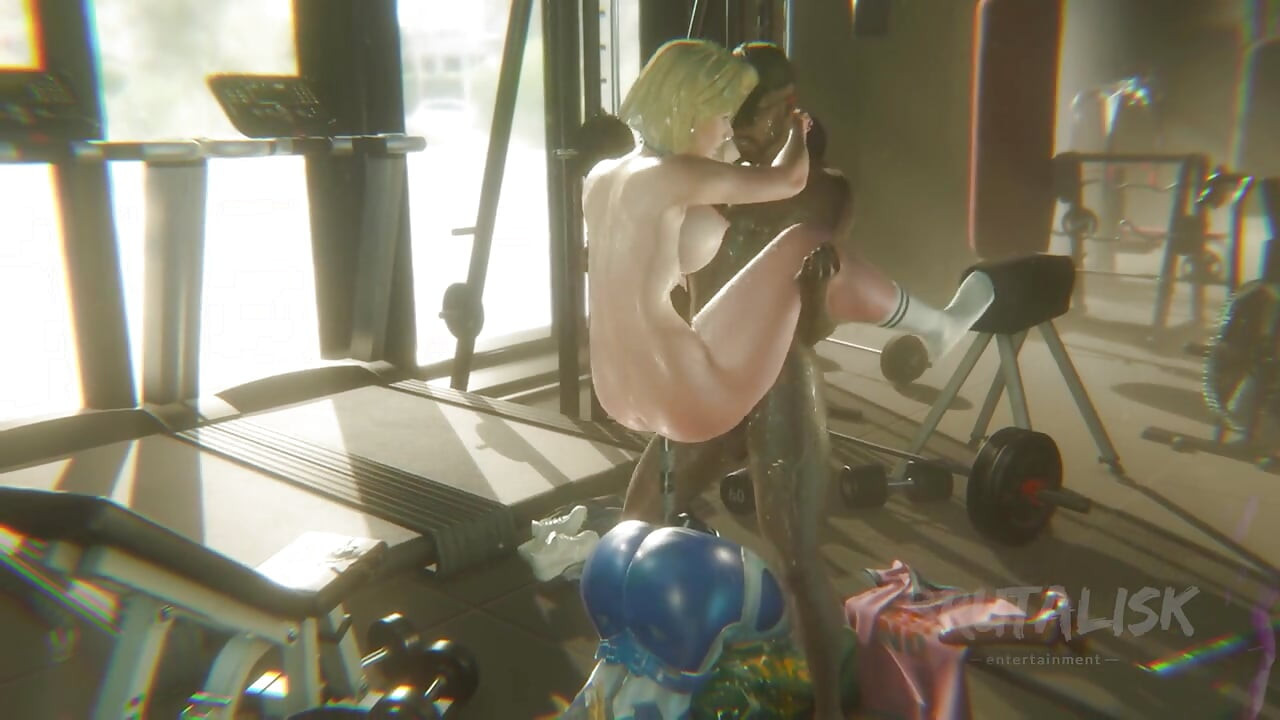 Emma Frost en el gimnasio