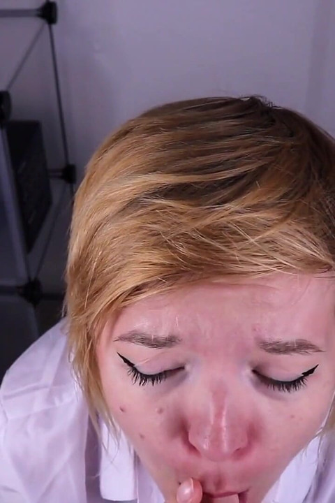 Caught in the Stockroom POV Blowjob