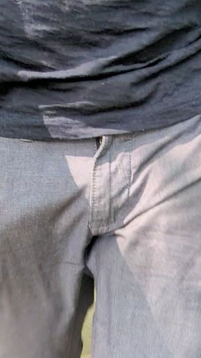 Walking with bulge in my pants