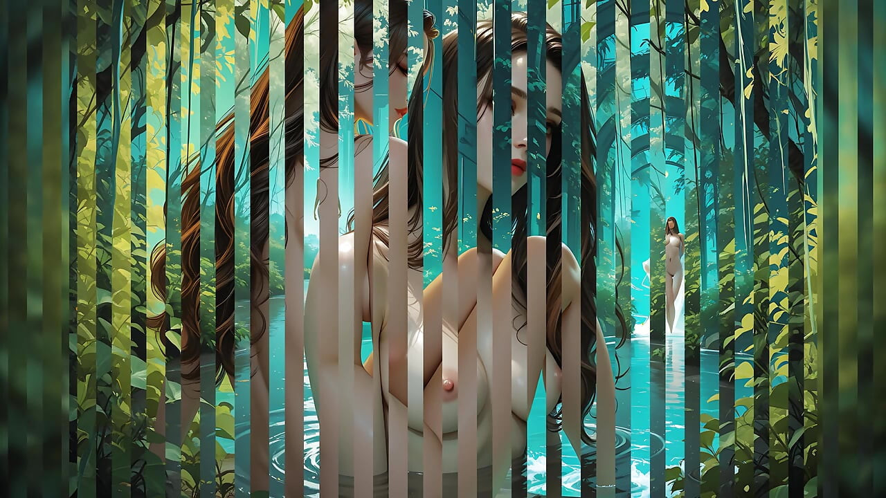 Belle femme fatale, cyberpunk à poil, grande et séduisante