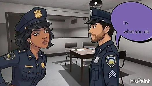 Police with assistant