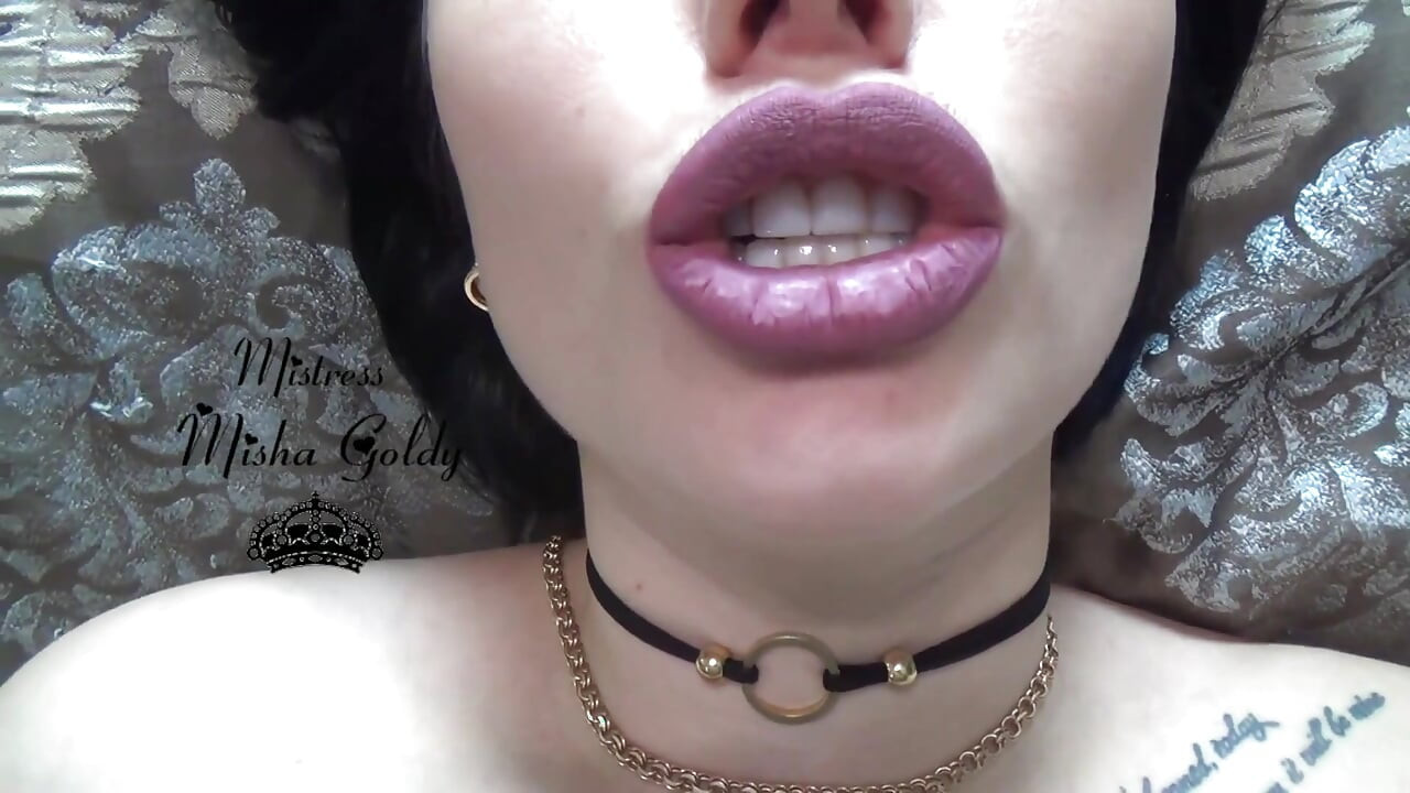 Lip smelling & lip puckering while masturbating
