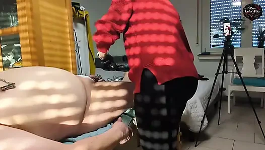 DomLadyMia-SlaveOfM Red Stripes for the Slave Part 5