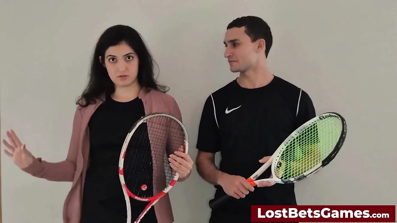Rafaela and Igor Are Taking Their Strip Tennis Match Outside