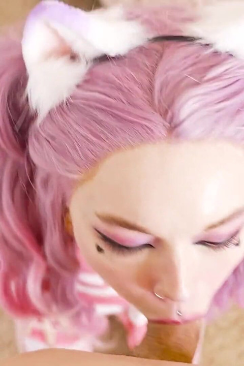 Kawaii Kitty Gets a Cum in Tight Pussy