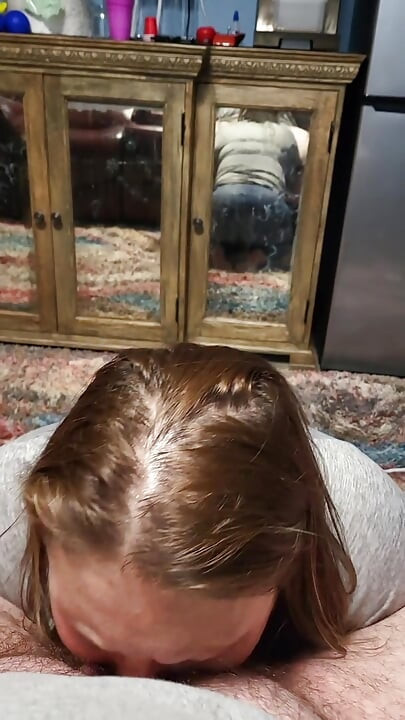 Dirty talking milf while sucking cock talks about why she likes sucking dick and how she wants guys lined up to for a blowjob