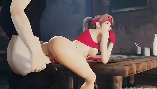 Jessie gets fucked on the table Final Fantasy 7 Rebirth Porn