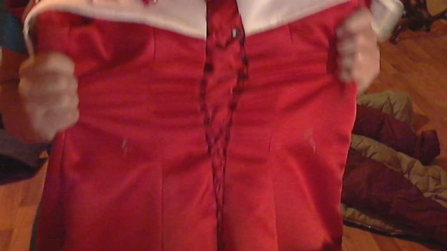 Red evening dress