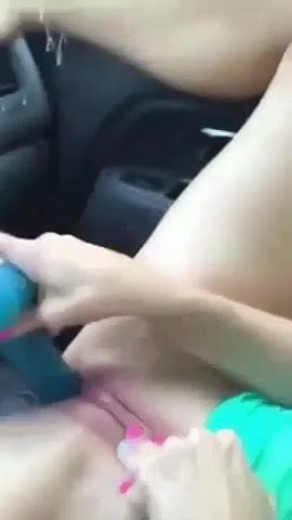 Dildoing in the car
