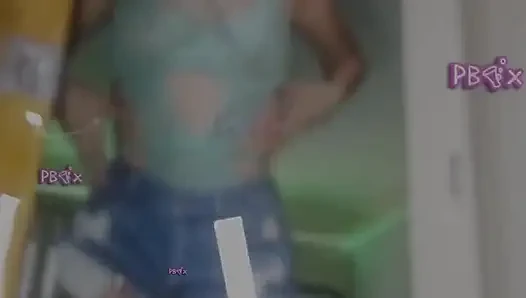 Gadis alt grwm mewarnai pesta tarian biru rambutku & kesenangan di kamar mandi (pov)
