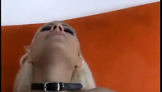 Nice cumshot on the trimmed muff of Cindy Crawford in this hot pov blowjob scene