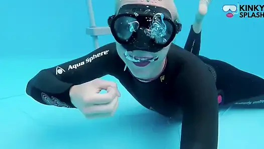 Underwater Wetsuit JOI in My Private Pool