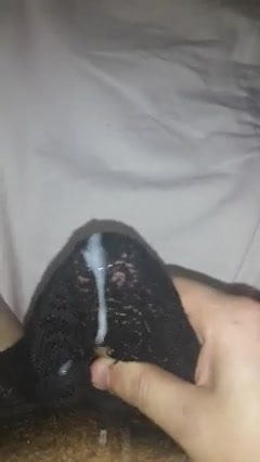 JERKING OFF IN MY SLUTY EX BITCHES STOLEN PANTIES