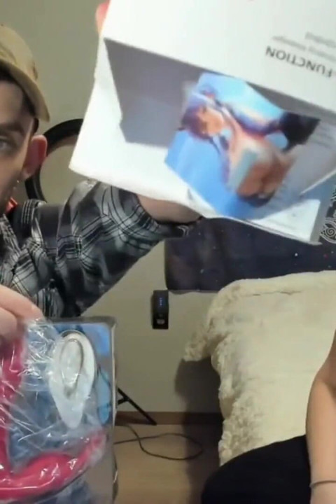 Animour panty dildo unboxing and masturbation