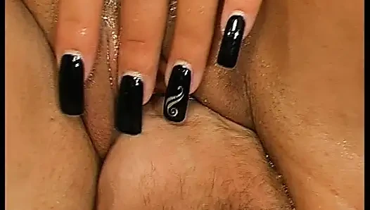 German babe facialized after hot fingering and vaginal sex