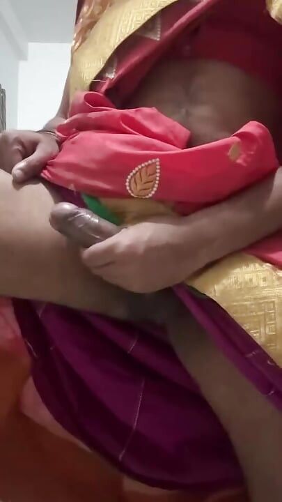 Wear saree and do mastrubation