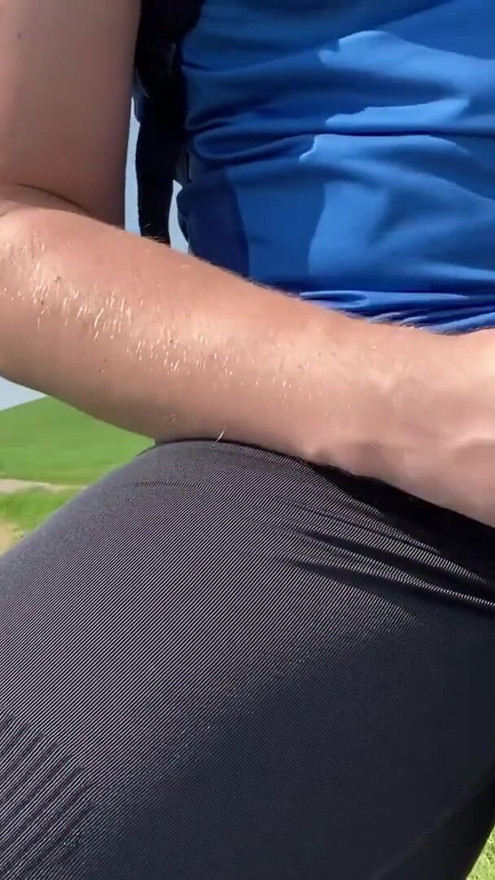 Bike tour in tight pants with hard cock | Clip 1