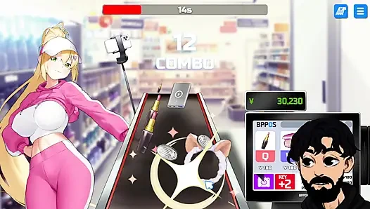 Hentai oyunu, ofis çalışanı en ateşli fantezilerini keşfetmek için flört uygulamasını kullanıyor bölüm 3