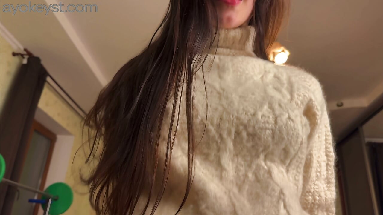 A warm sweater and you is all I need now. Homemade POV sex
