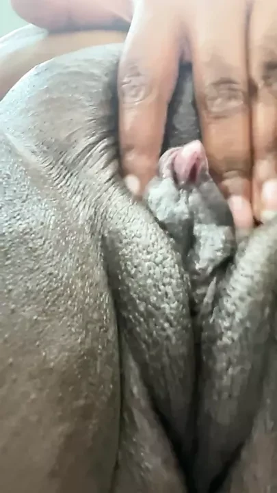 Bbw Ebony rubbing creamy pussy and oily boobs