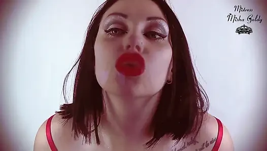 Ciuman sensual warna merah