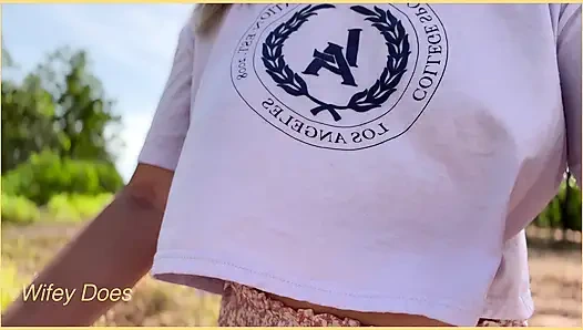 Wifey does like to flash her perfect tits