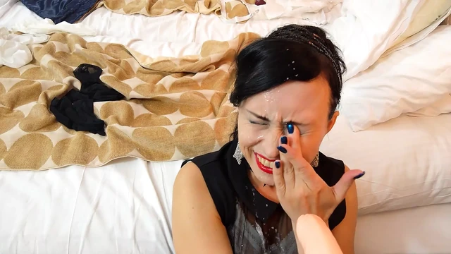 Nylon, Analdildo and Cum in Mouth